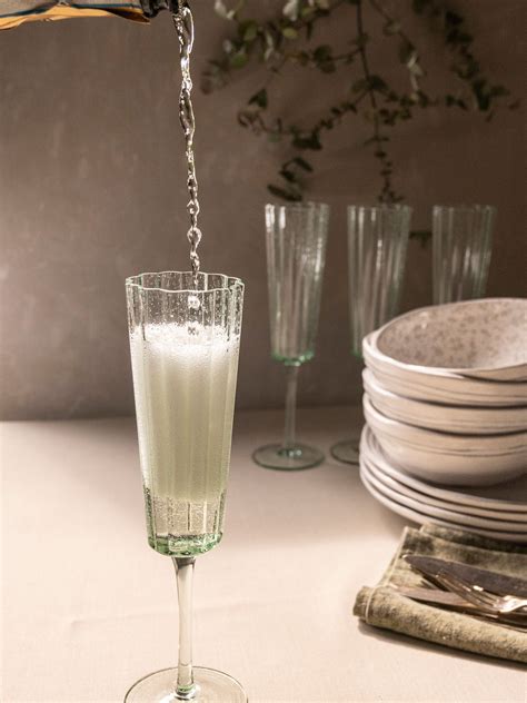 Buy Laura Ashley 4 Pack Green Champagne Glasses from the Next UK online