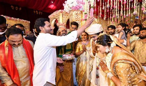 ap cm ys jagan attends ysrcp mla katasani rami reddy sons marriage