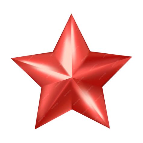 Векторная иллюстрация красной звезды на белом фоне | Премиум векторы