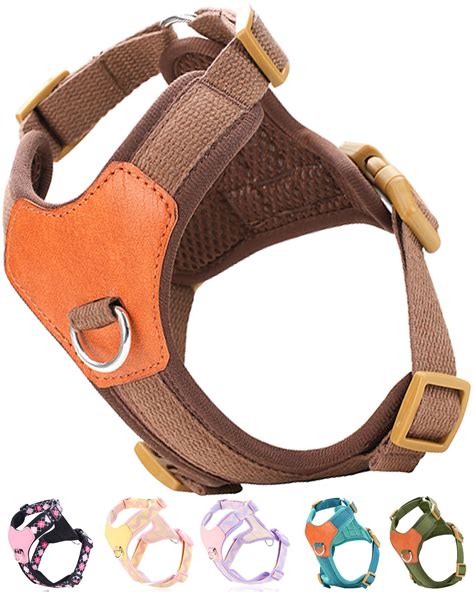 amazoncom brown medium dog harness  medium dogs  pull dog
