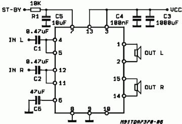 TDA 7374, Tube TDA7374; Röhre TDA 7374 ID45388, IC - Integra ...