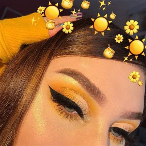 Image may contain: one or more people and closeup Yellow Eye Makeup ...
