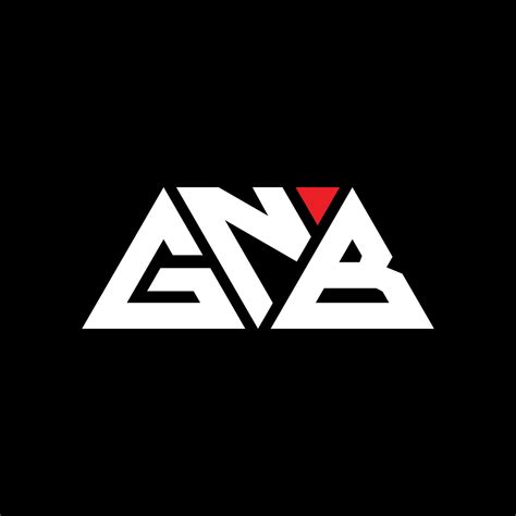 diseño de logotipo de letra triangular gnb con forma de triángulo