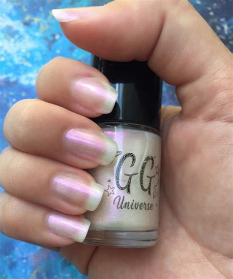 Unicorny - White Iridescent Nail Polish With Pink Shimmer - Etsy