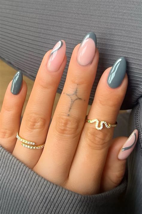 gray nail ideas     ditch  usual colors