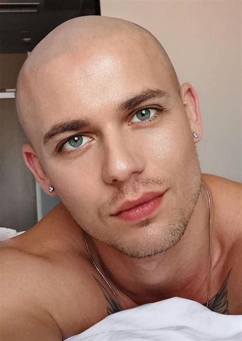 pin  gay wolf lover  shaved  buzzed bald men style bald men