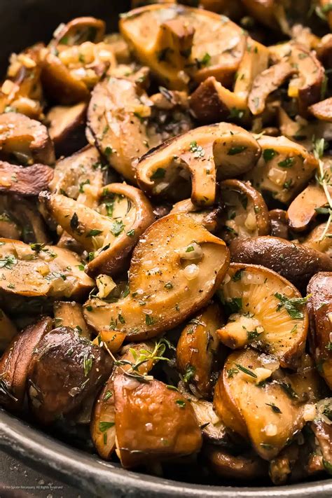 saute mushrooms   professional chef  spoon
