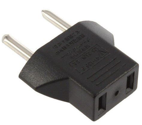 eu ac plug adapter black