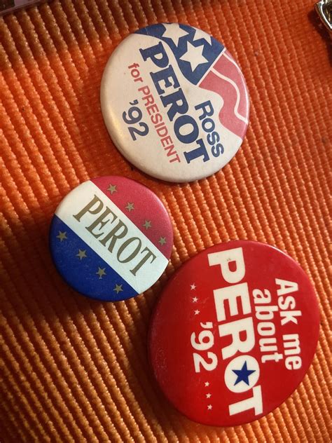 1992 Ross Perot for President Campaign Button “Ask me about Perot ‘92