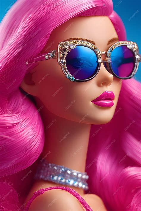 Premium AI Image | barbie with sunglasses realistic image lots of ...