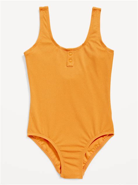 Old Navy One-Piece Henley Swimsuit for Girls multi - 566793013