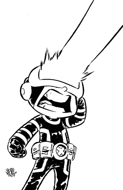 X-Men #35 Skottie Young Virgin 1-50 Big Marvel B&W Variant - Legacy
