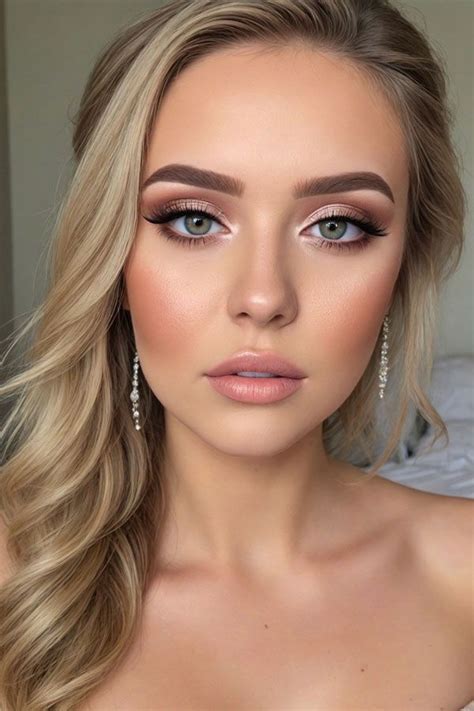 50 Soft Glam Prom Makeup Looks : Soft Glam Elegance | Glam wedding ...