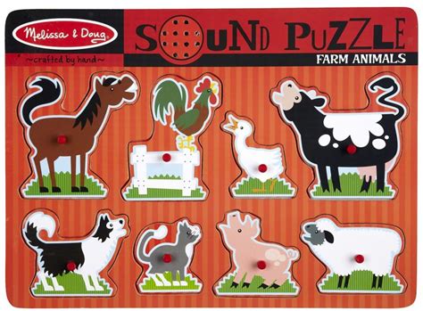 melissa doug sound puzzle farm animals curious kids
