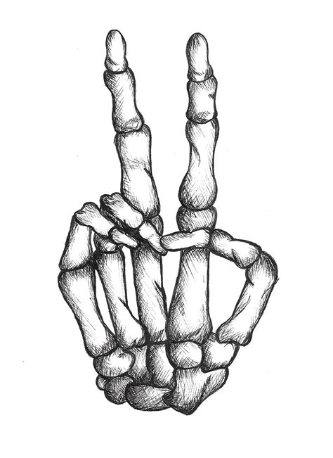 Skeleton Drawing On Hand at GetDrawings | Free download