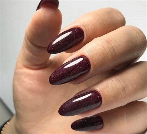 Маникюр На Миндальную Форму Ногтей Бордовый — Richnail.ru
