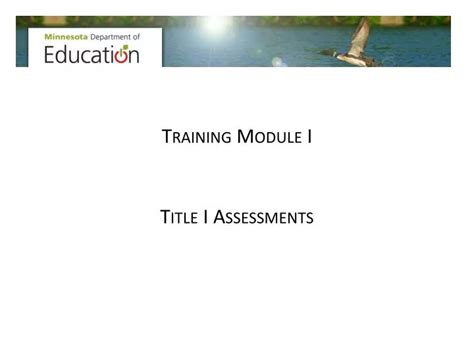 training module  powerpoint    id