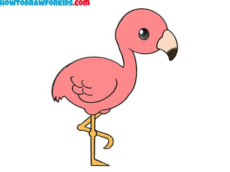 easy flamingo drawing mit printable