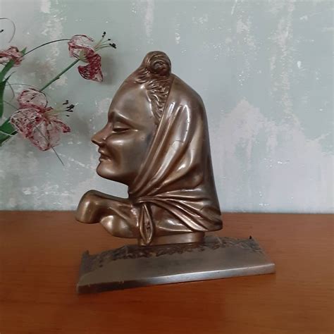 Bronze Sculpture / Bust of a Woman / 50s Vintage - Etsy