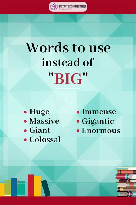 Synonyms of the English Word:- Big | Words to use, English words ...