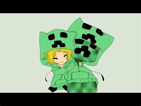 Зеленый няша крипер - YouTube