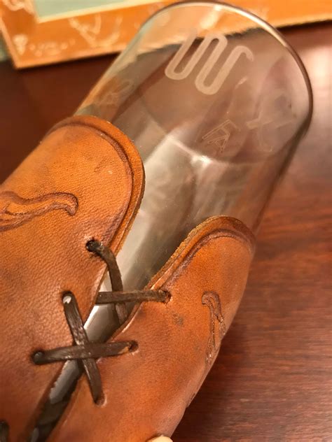 Western Glasses, Cattle Brand Glasses, M L Leddy leather sleeved