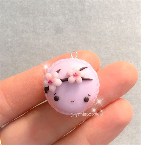 Kawaii Sakura Macaron Charm Polymer Clay Charms Sakura - Etsy