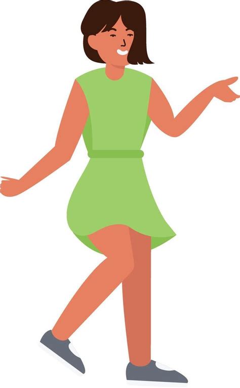 people dancing character isolated  white background  vector