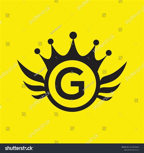 Letter G Queen Logo Design Vector Stock Vector (Royalty Free