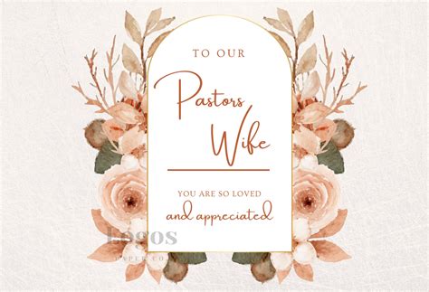 pastors wife appreciation digital greeting card etsy