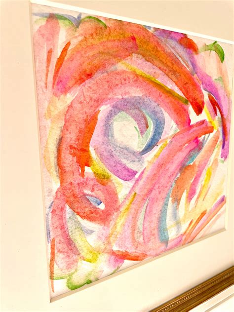 ONE Pastel Watercolor Painting Original Watercolor Painting - Etsy