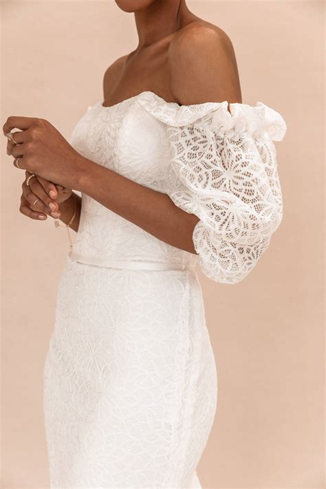 Download Wedding Aesthetic White Lace Dress Wallpaper | Wallpapers.com