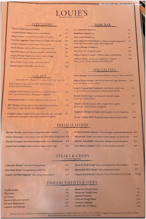 Louie's Prime Steak House: Fine Dining and Menu Selection 18