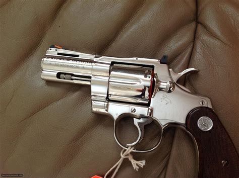 COLT PYTHON 357 MAGNUM, COMBAT PYTHON 3" NICKEL, NEW UNFIRED, UNTURNED ...