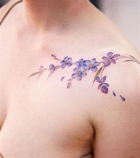 21 Alluring Violet Flower Tattoos For A Delicate Expression