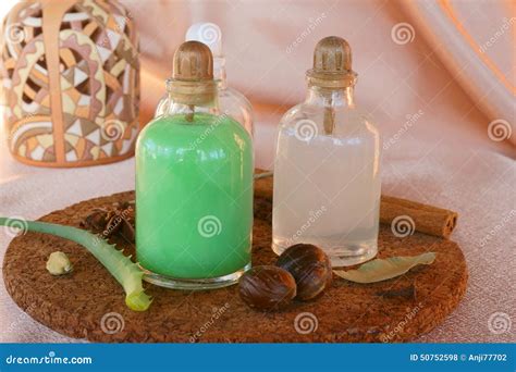 Oriental oil stock photo. Image of wellbeing, brown, aloe - 50752598