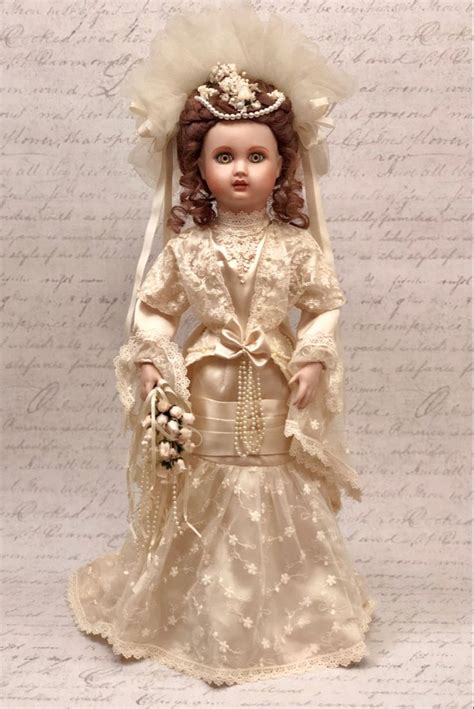 BEBE BRU BRIDE Porcelain doll repro by The Franklin Mint