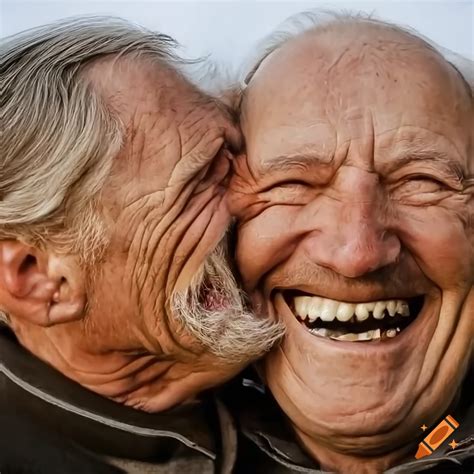 happy elderly men counting money  laughing  craiyon