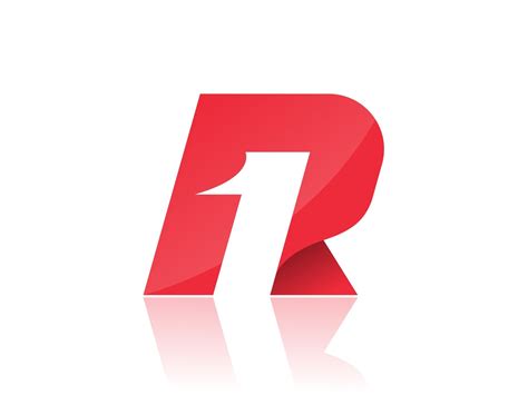Letter R1 Modern Negative Space Logo Design by RI Rafiq