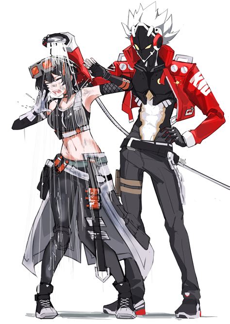 grace howard and billy kid (zenless zone zero) drawn by heartbreak_juan