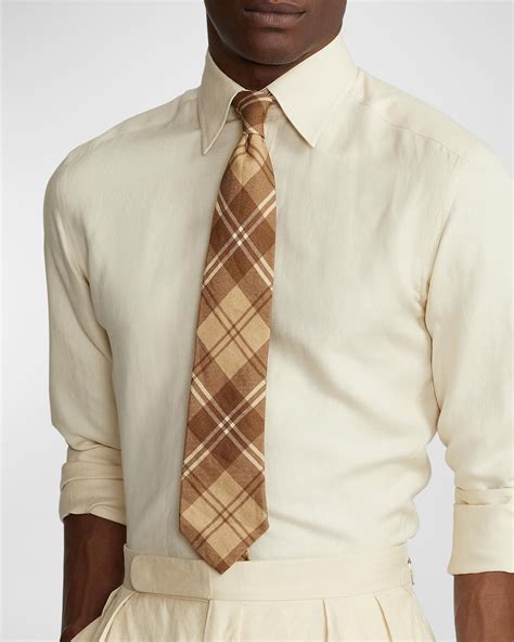 Ralph Lauren Purple Label Men's Harrison Silk-Linen Canvas Sport Shirt