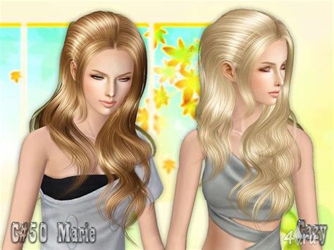 Женская прическа "Мари" от Cazy для The Sims 2, The Sims 3 » The Sims ...