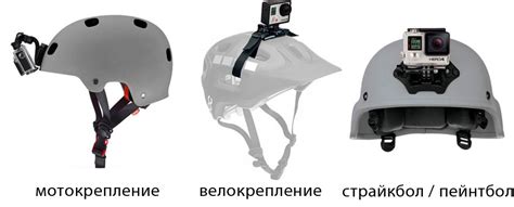 Крепление экшн камеры GoPro, SjCam, Xiaomi на шлем