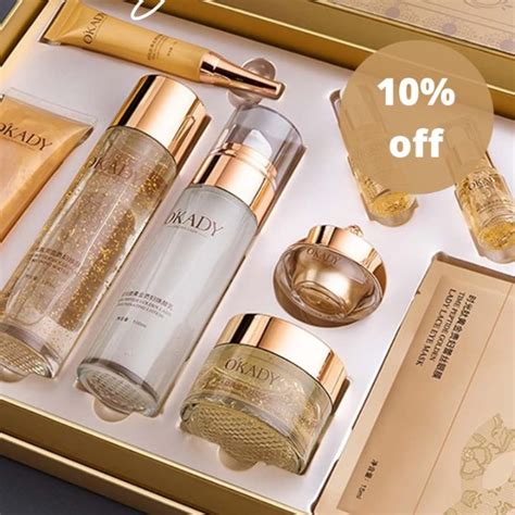 OKADY skincare set Anti Aging Skin 10-piece Daily Care Routine Kit With ...