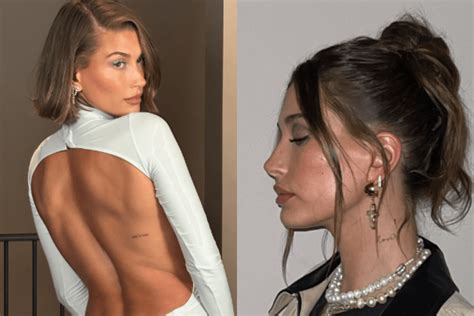 hailey bieber tattoo   worth  attention