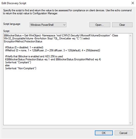 Shep's IT Solutions: SCCM Compliance Item Bitlocker Status