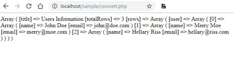convert xml file  array  php geeksforgeeks