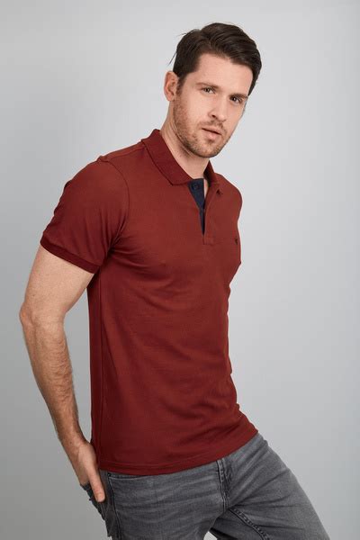 Поло VipStendo, размер 54, цвет бордовый, 95% Cotton 5% Elastan ...