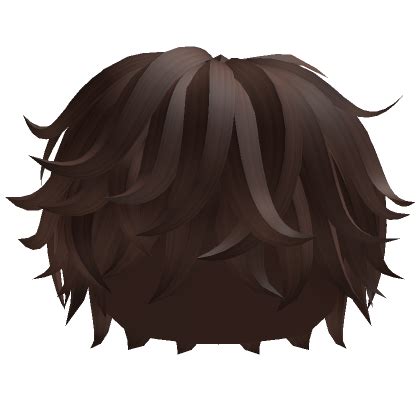 Fluffy Messy Boy Hair (Brown)'s Code & Price - RblxTrade