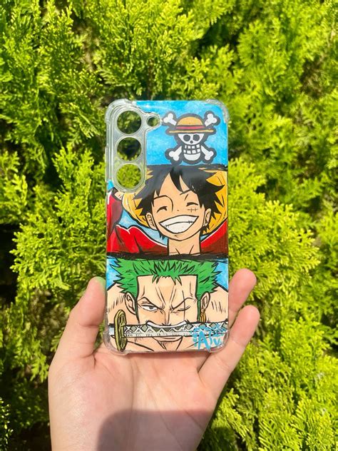 Custom One Piece Phone case 📱Zoro and Luffy🏴‍☠️ | Anime painted phone